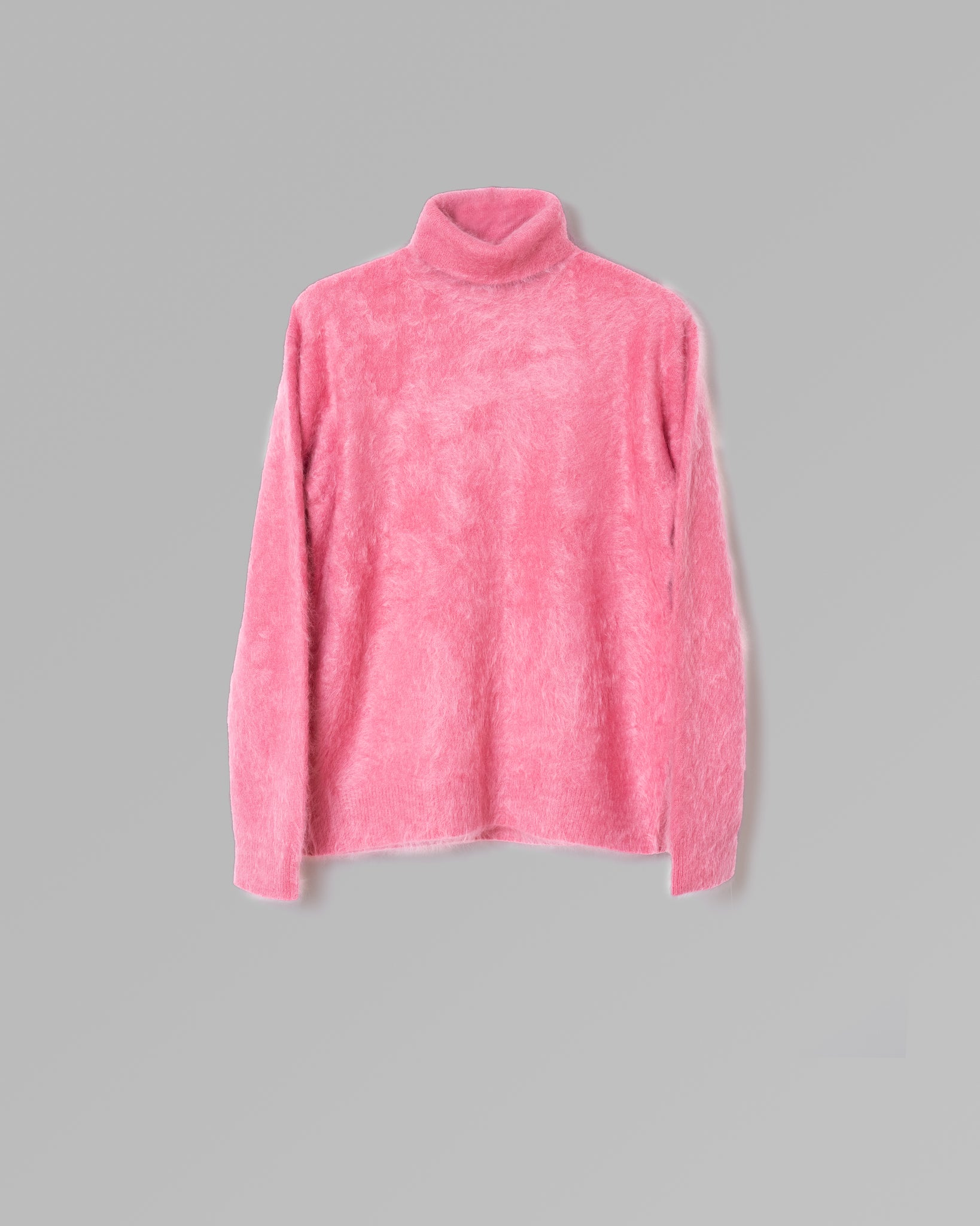 FUR CASHMERE TURTLE NECK KNIT PINK