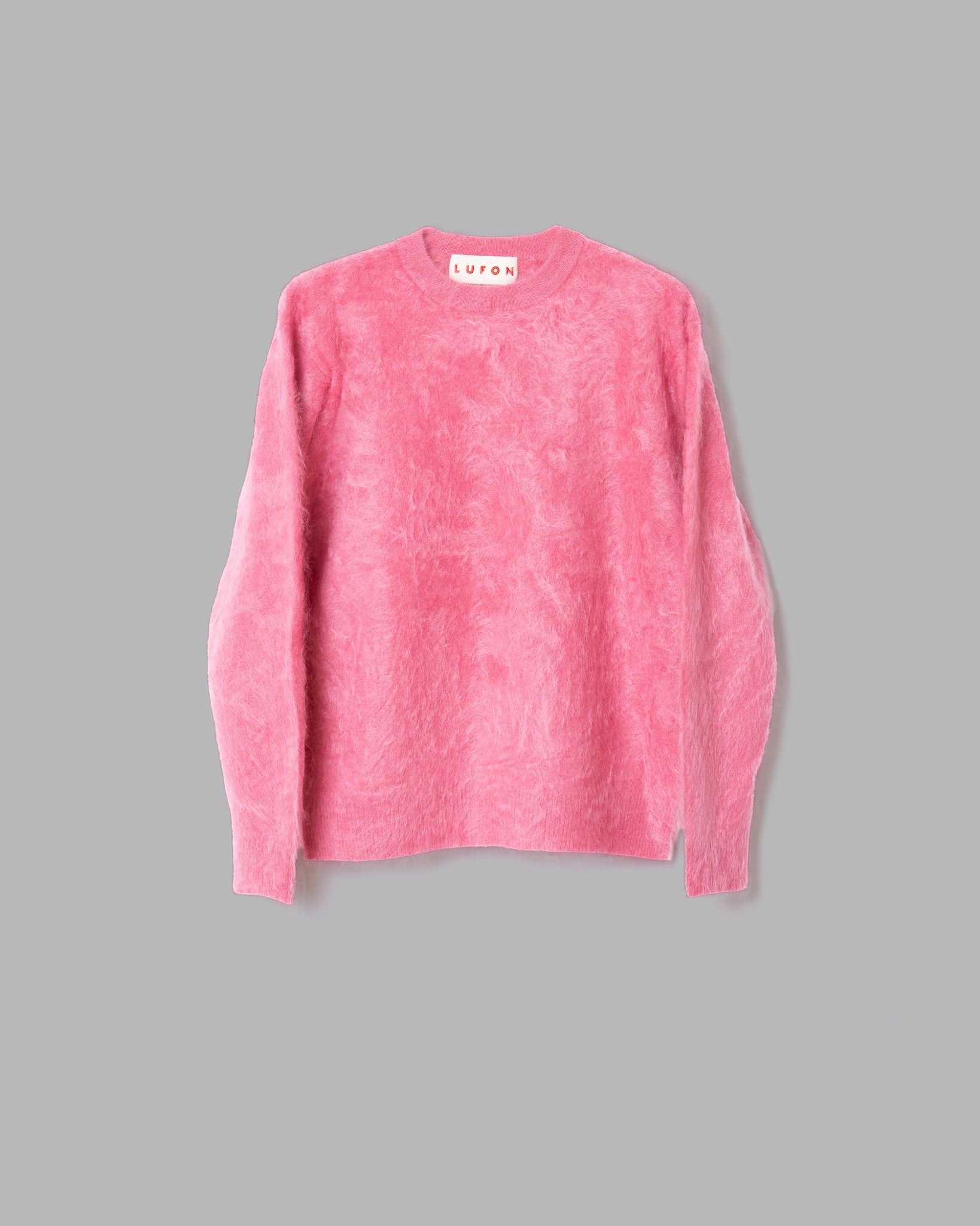 Fur Cashmere Crewneck Knit -Pink