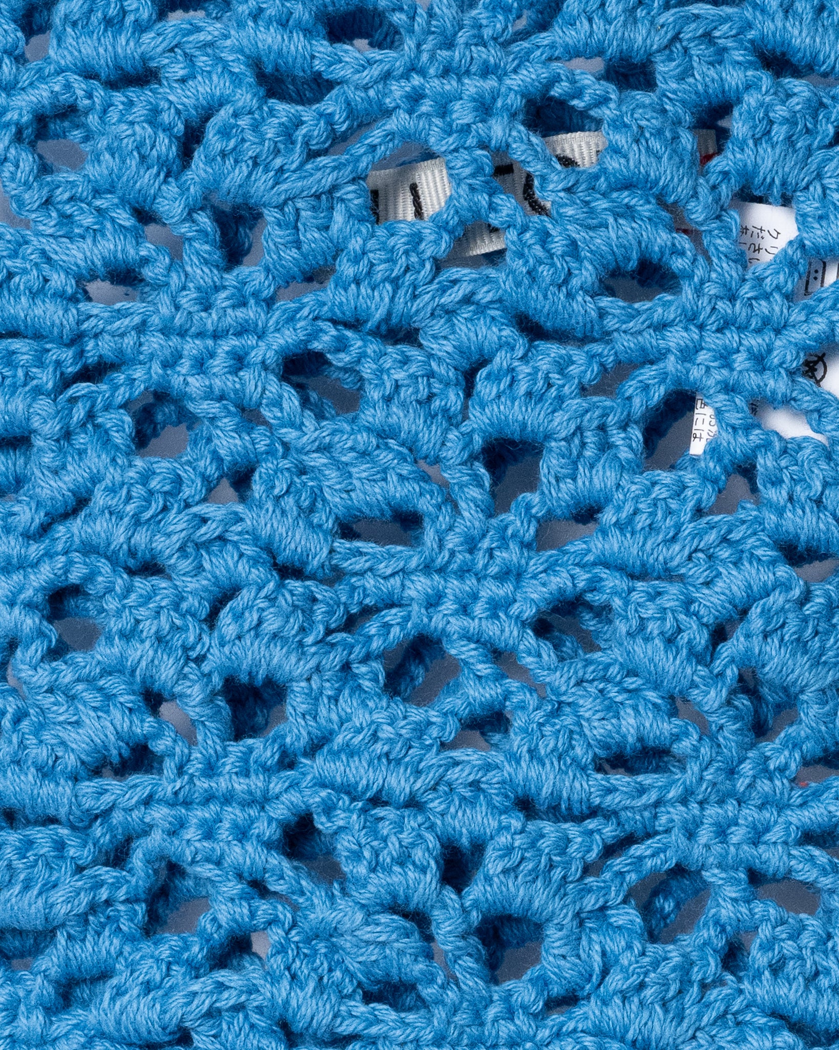 Mini bolso de punto de tejido de crochet --Azure