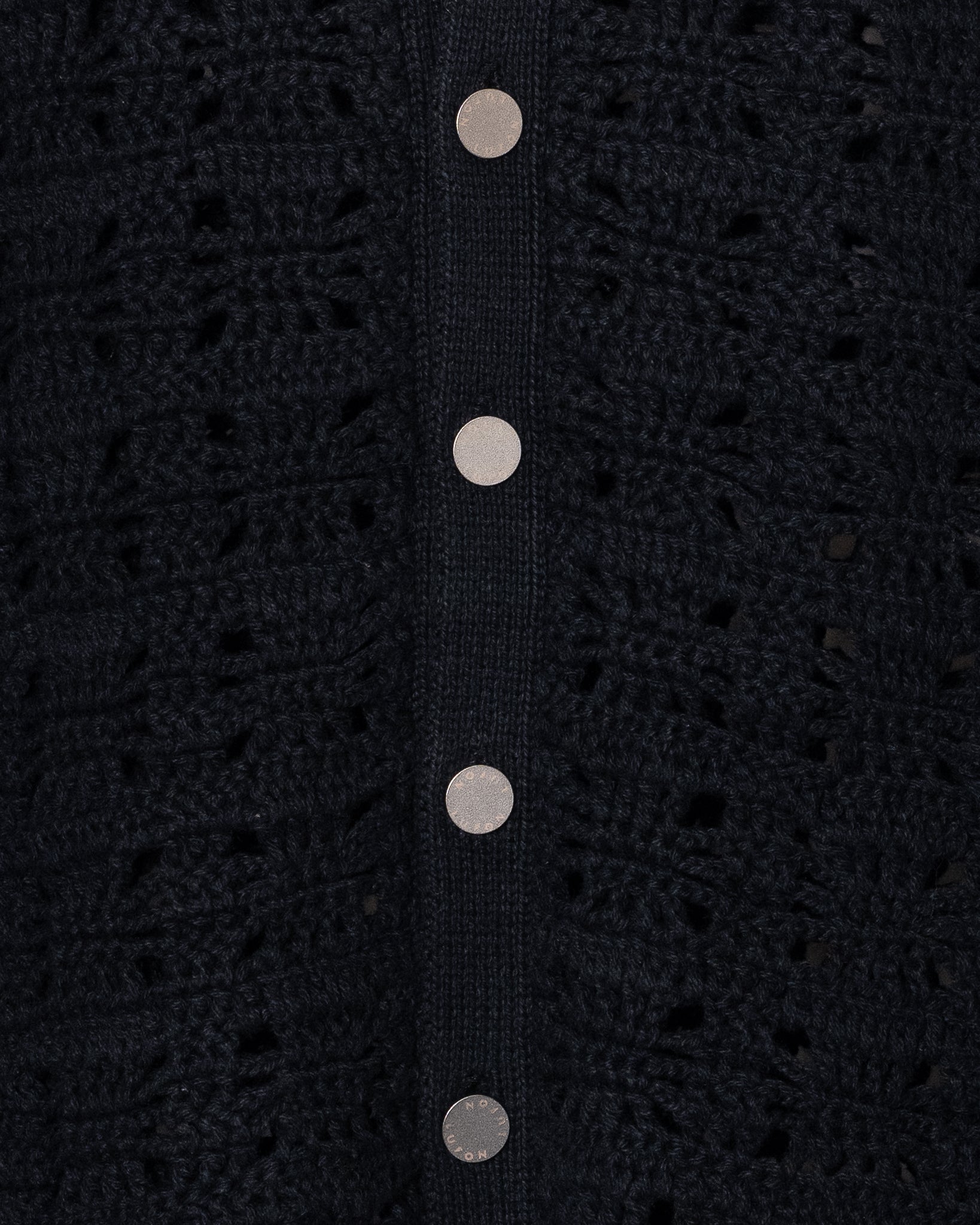 Camisas de punto de crochet -Black