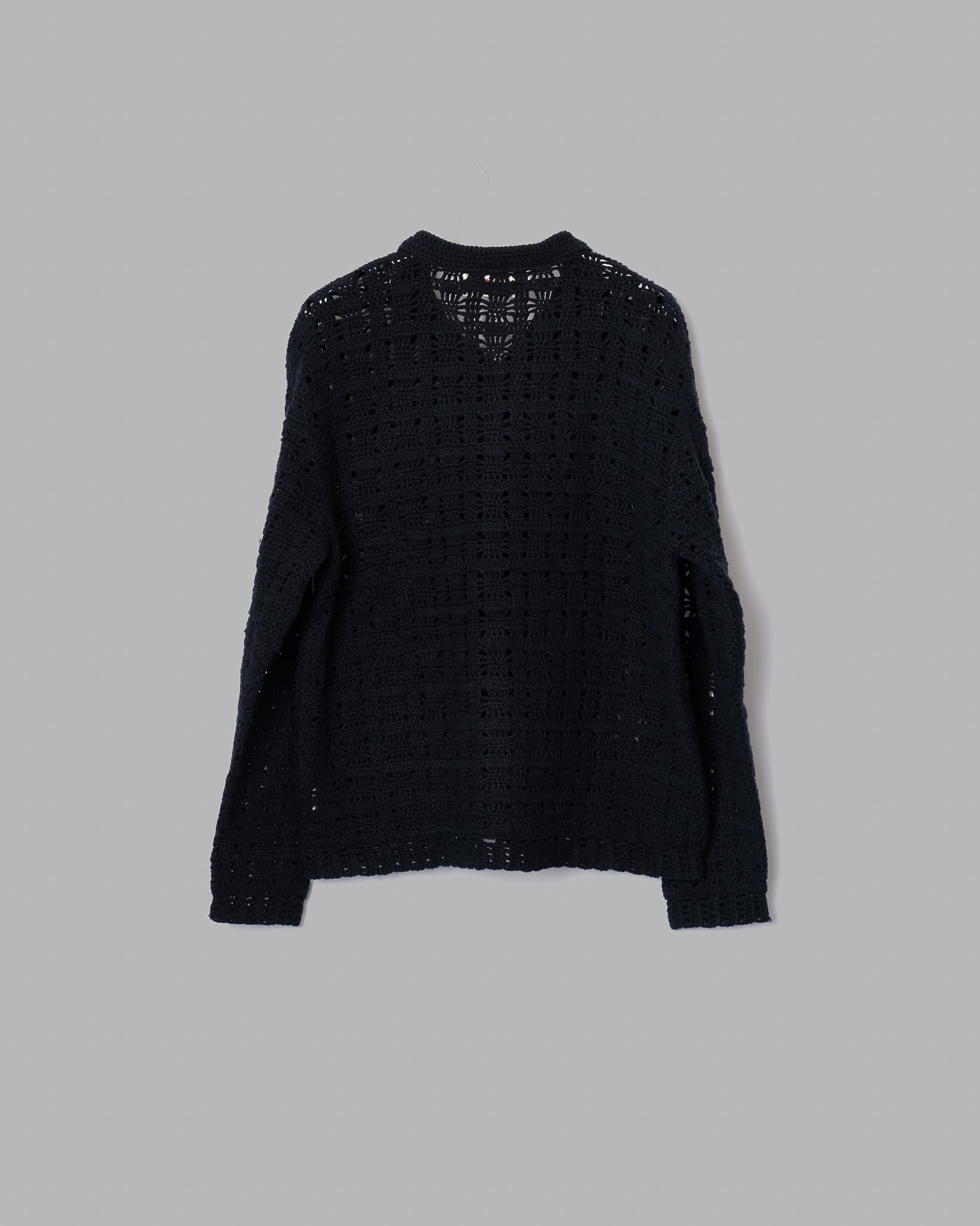 Camisas de punto de crochet -Black