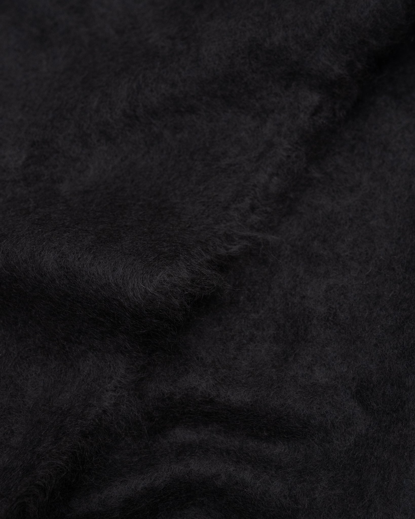 FUR CASHMERE MUFFLER --Black