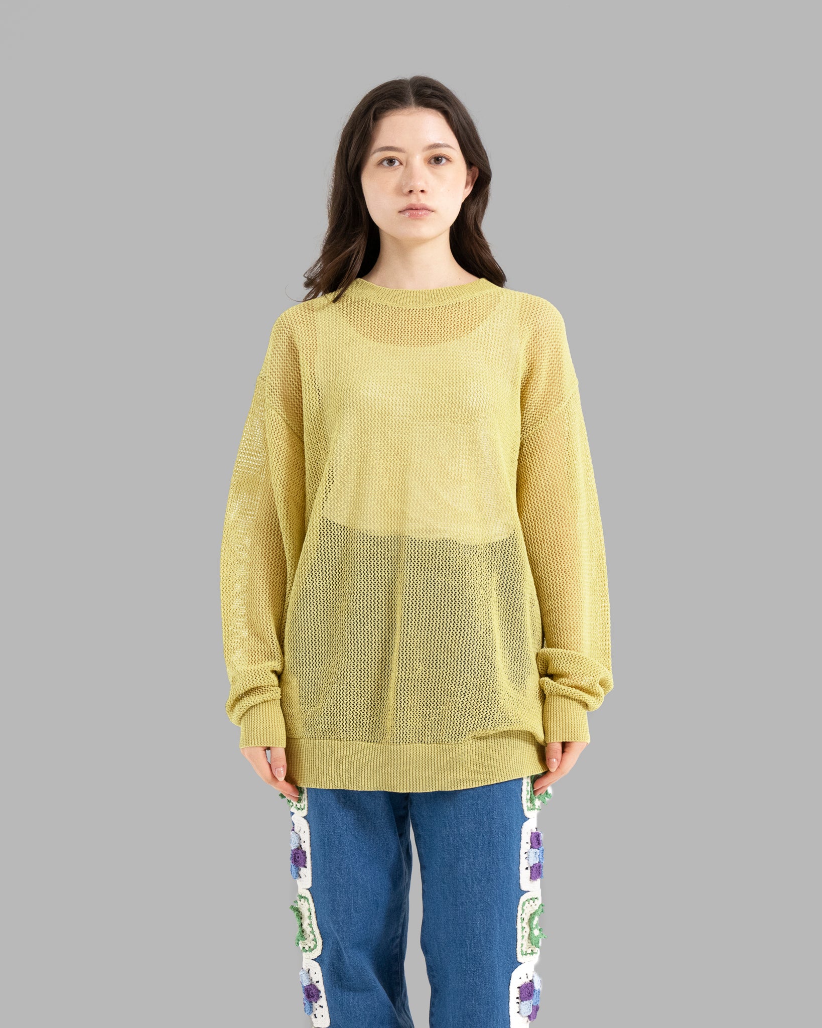 Suéter de jóvenes de maldito de algodón gima -amarillo