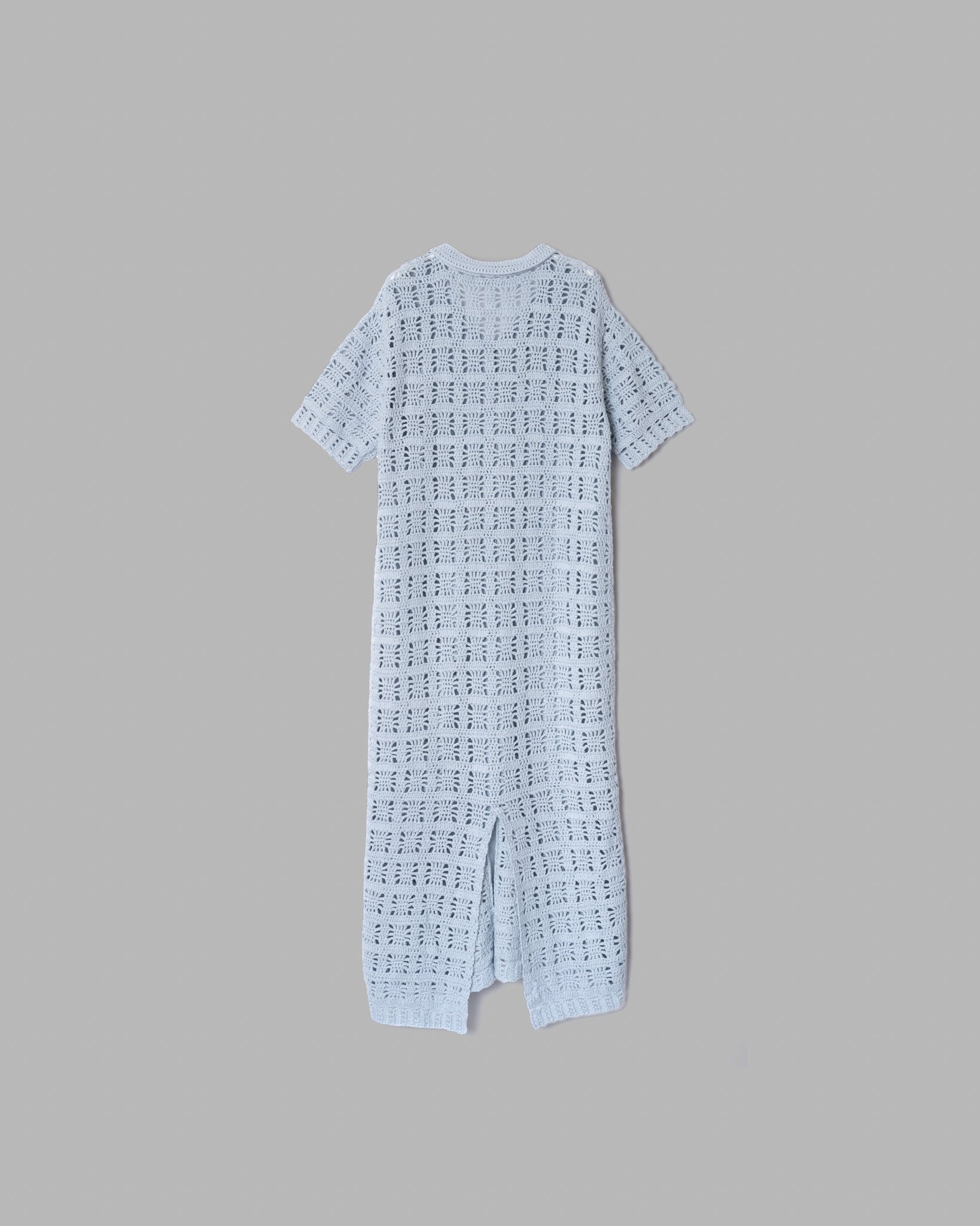 크로 셰 뜨개질 니트 s/s maxi one -light blue