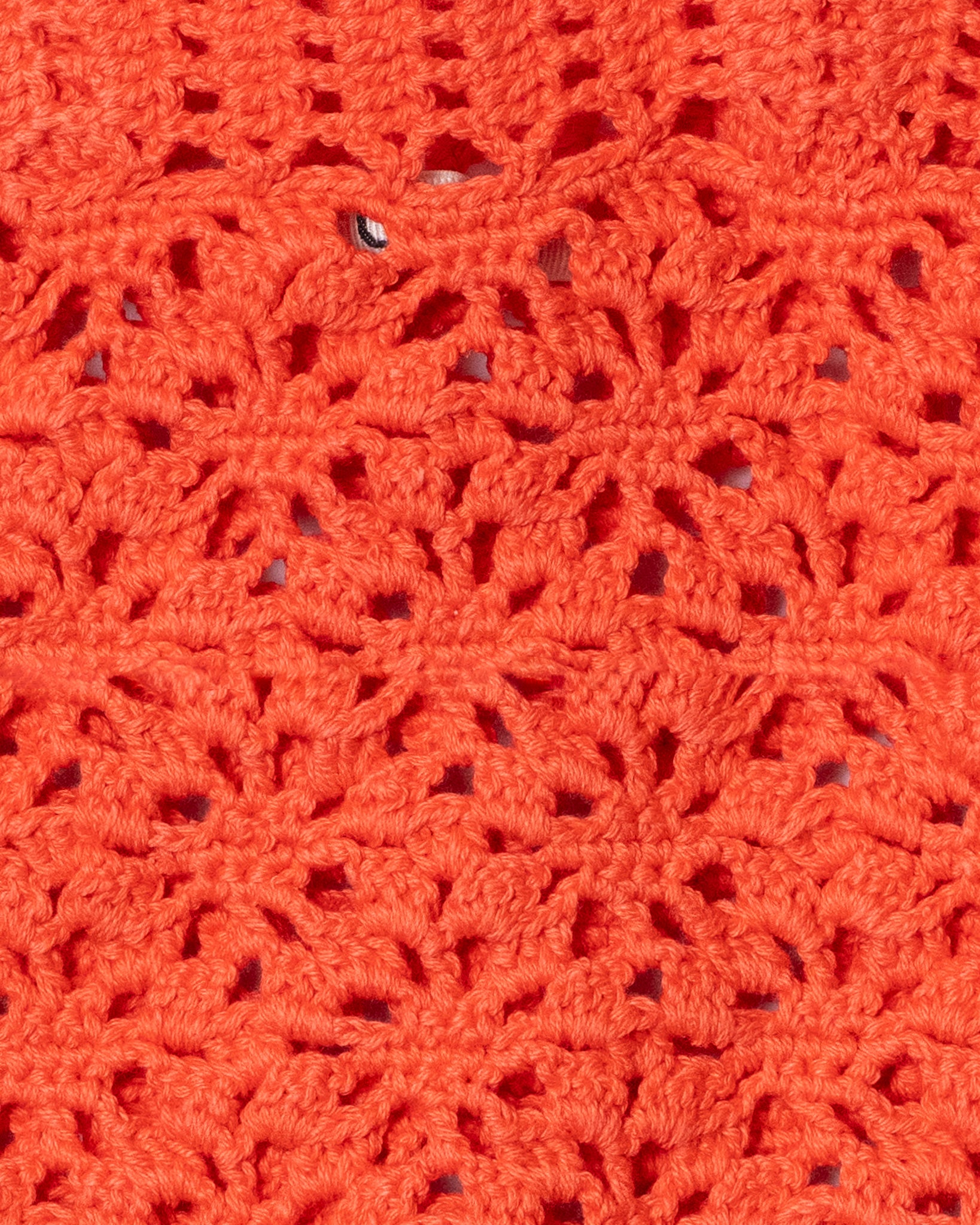 CROCHET HAND KNIT TOTE BAG - CORAL