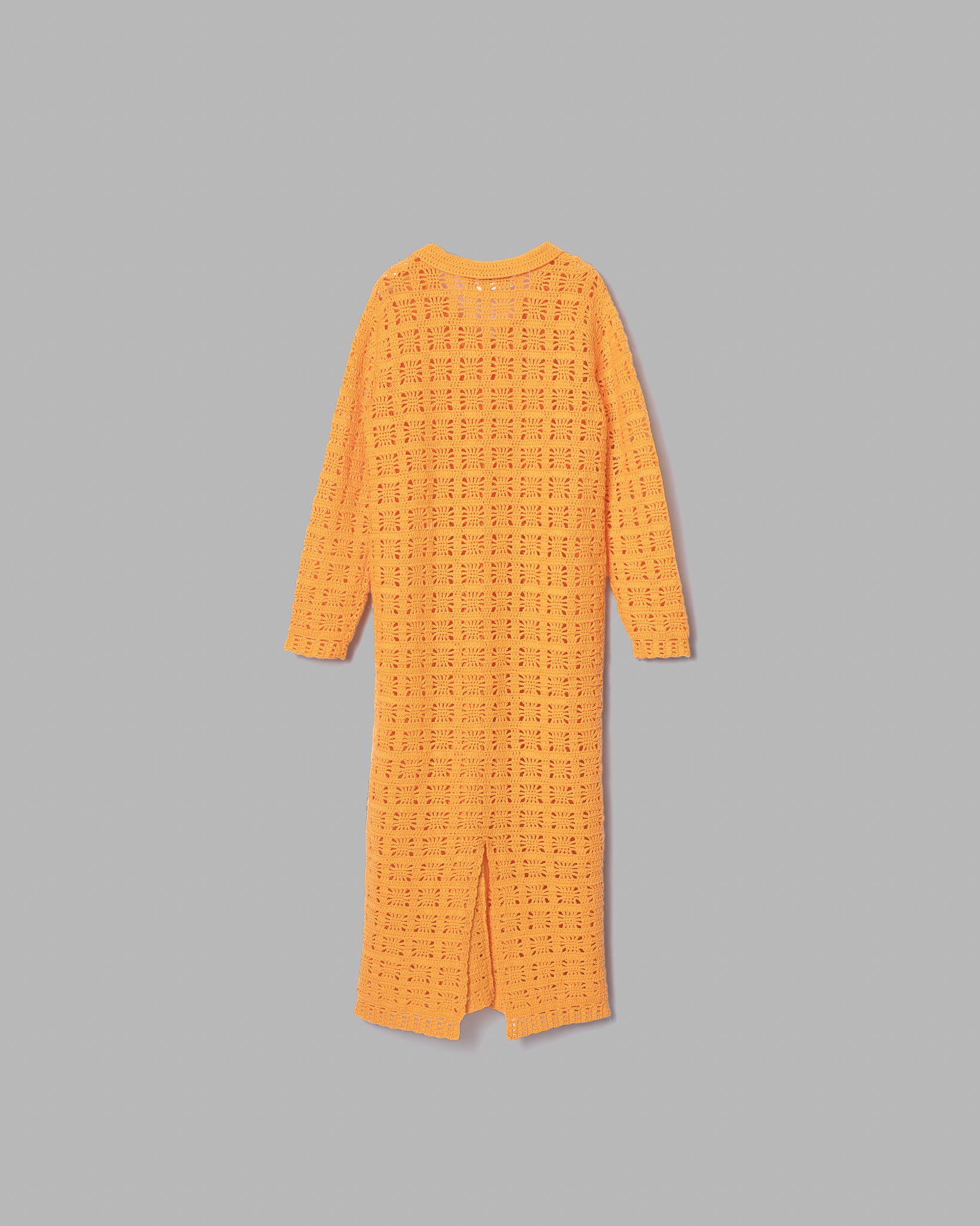 Crochet Hand Knit Maxi ONE -PIECE -ORANGE