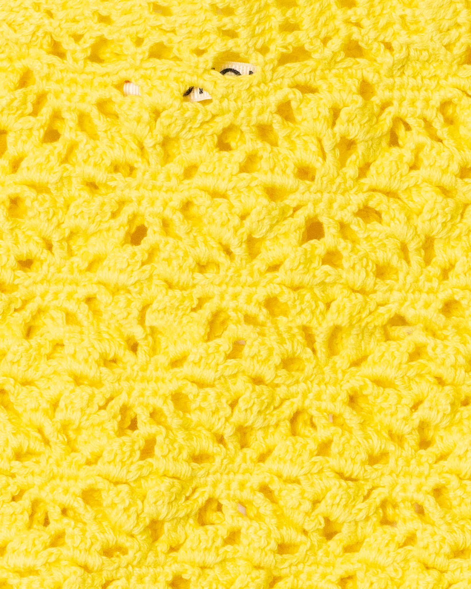 CROCHET HAND KNIT TOTE BAG - YELLOW