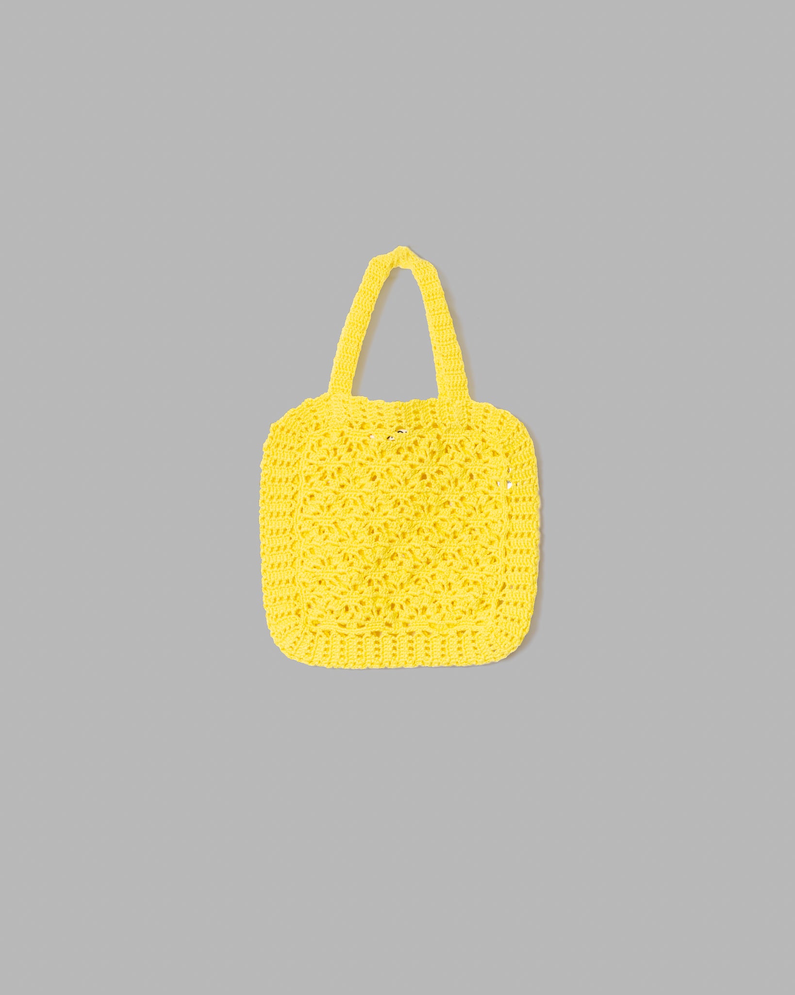 Crochet Hand Knit Tote Bag --Yellow