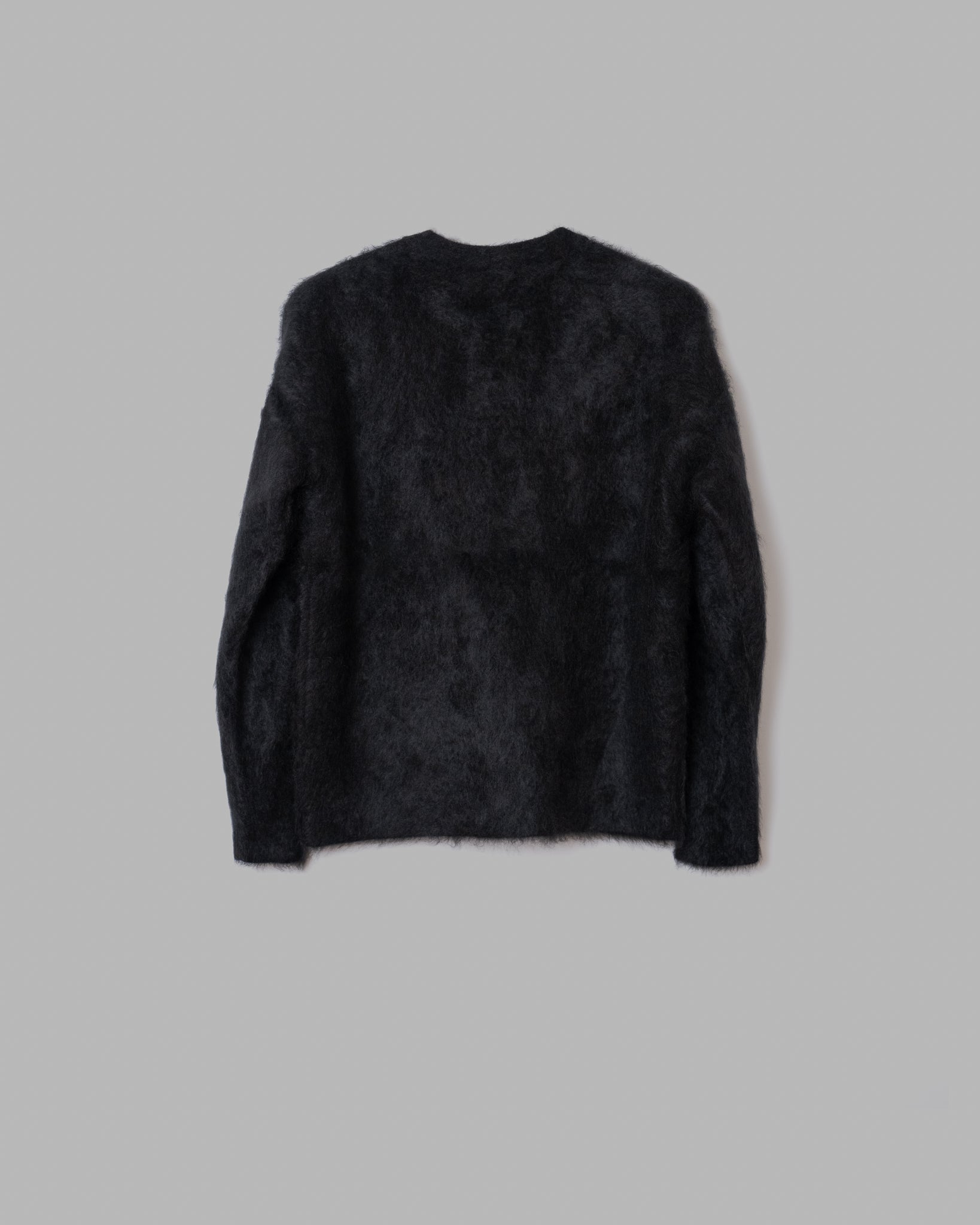 Fur Cashmere Crewneck Knit -Black