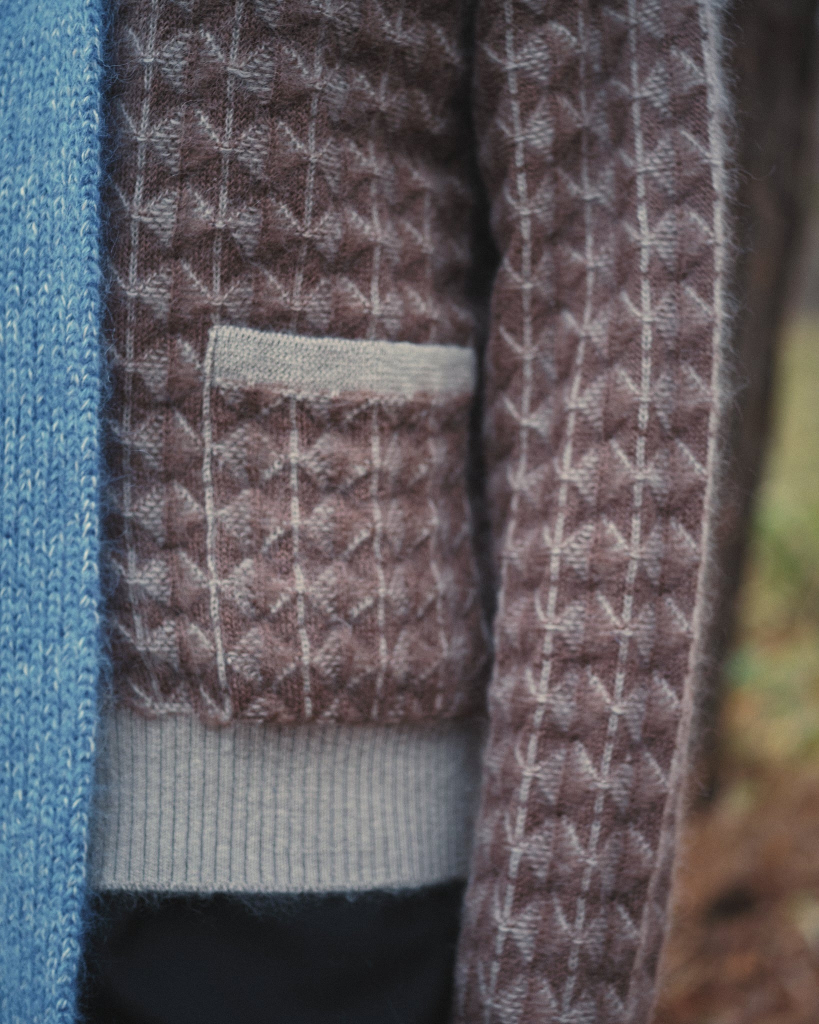 Crochet Hand Knit Vest-Light Blue