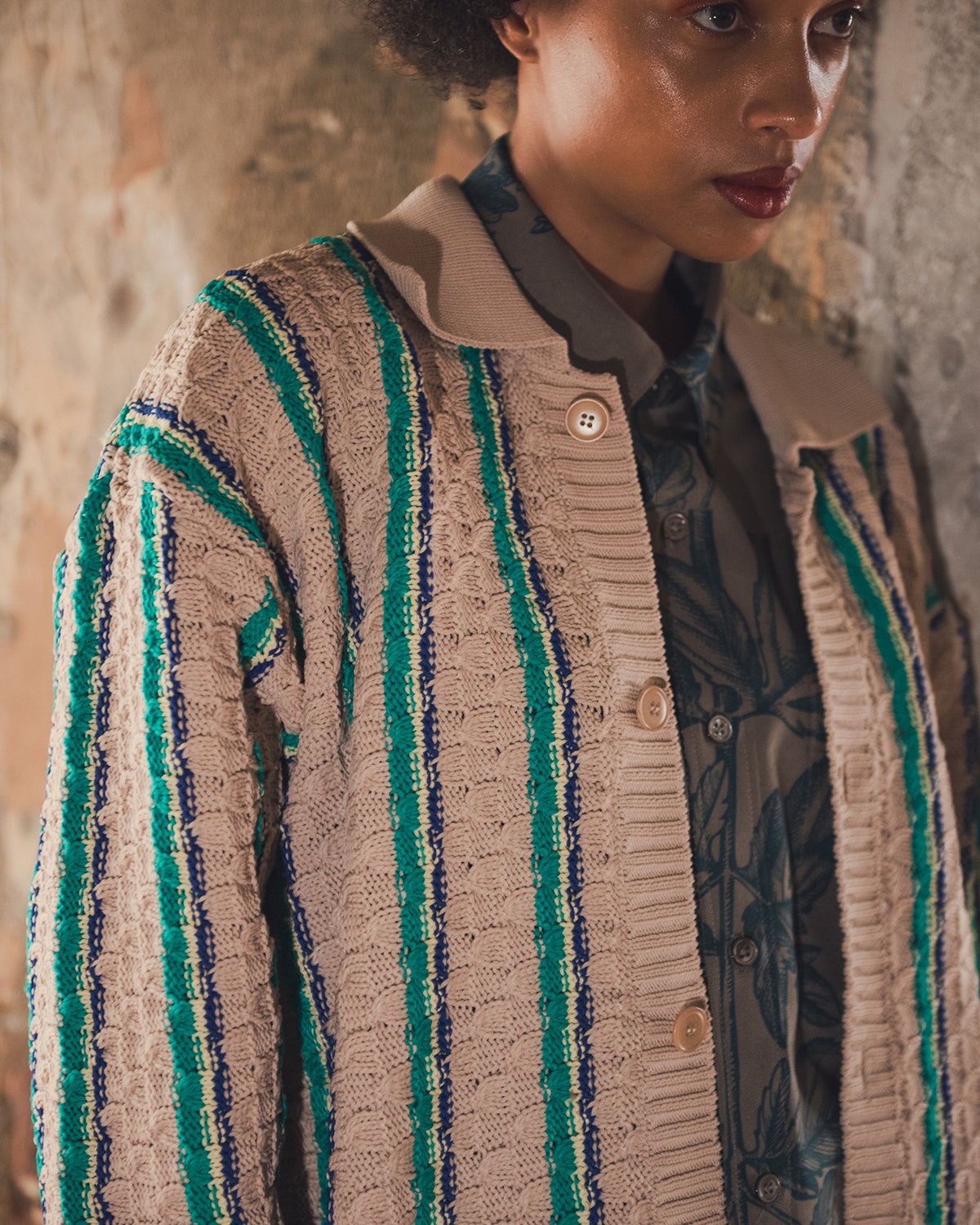 Crochet Hand Knit Vest-Light Blue